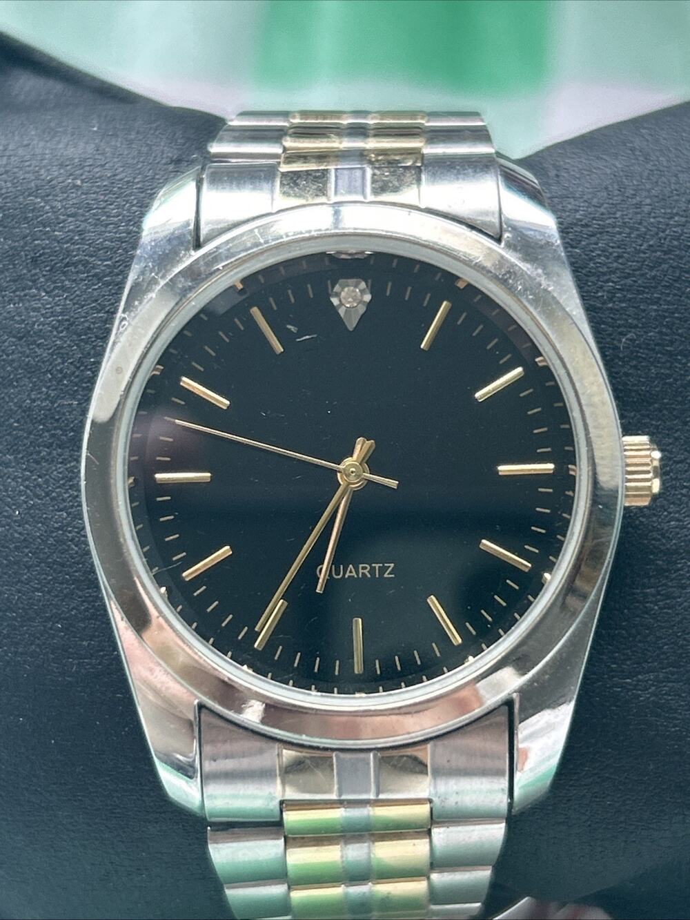 Two Tone Black Dial Women’s Quartz Watch